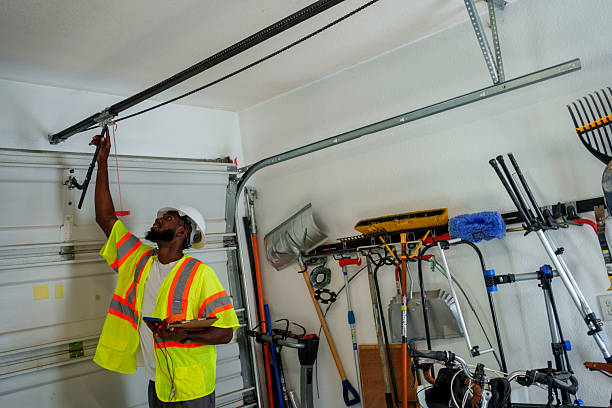 Professional Garage Door technician working in Sault Ste. Marie, MI